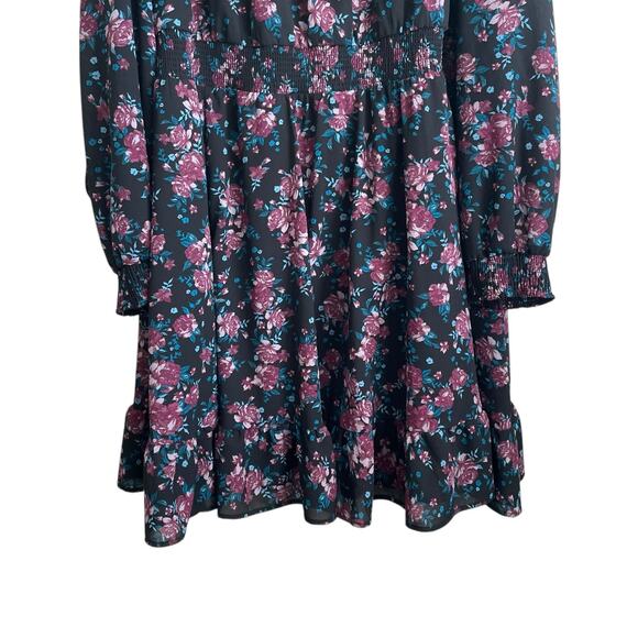Torrid Women Midi Dress 6X Floral High Smock Waist Cottage Whimsigoth Fairy Boho - Picture 5 of 16